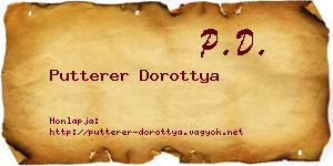 Putterer Dorottya névjegykártya